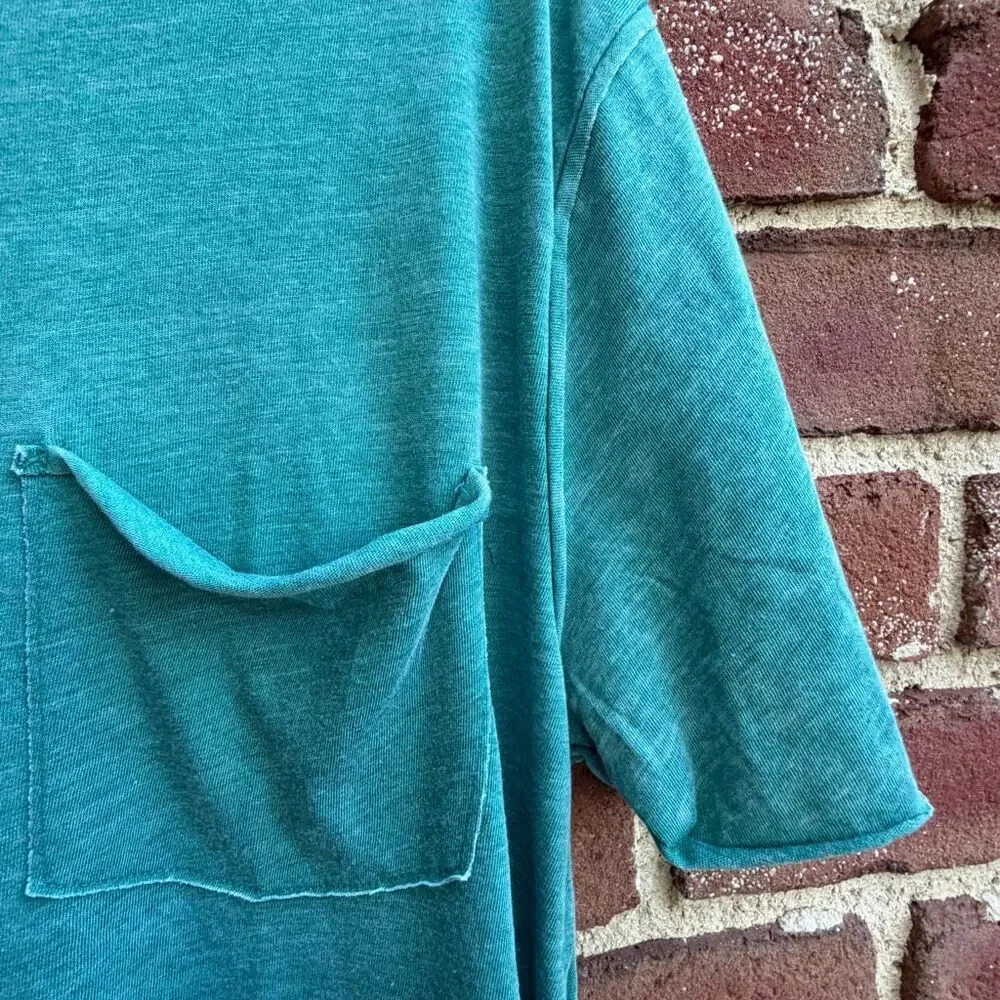 Free People X We The Free Vella Pocket Oversized Tee cypress green XL NEW